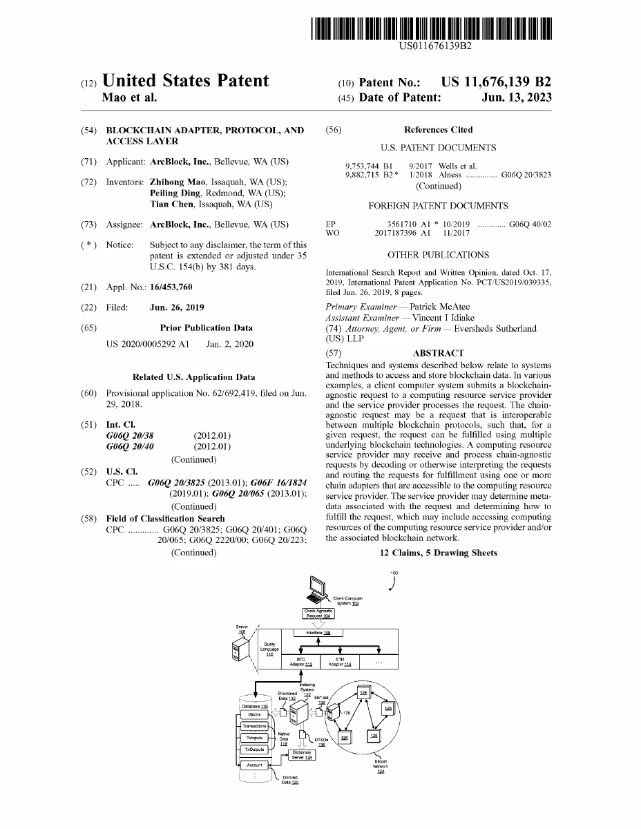 First page of granted patent US11676139B2